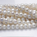 11-12mm Large Hot Sale Natural Real Freshwater Pearl Necklace Strand